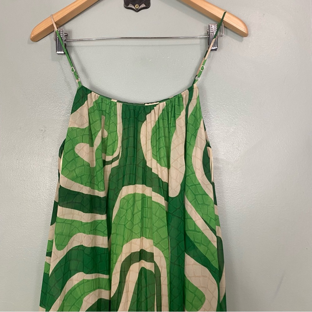 Farm Rio Tropical Boardwalk Maxi Dress Green Vacation Dress Medium - Picture 5 of 7